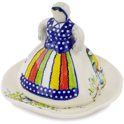Polish Pottery Cheese Lady 0" UNIKAT
