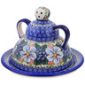 Polish Pottery Cheese Lady 10&quot; Floral Dream UNIKAT