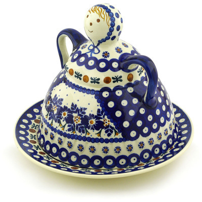 Polish Pottery Cheese Lady 10&quot; Mosquito