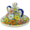 Polish Pottery Cheese Lady 10&quot; Retro Garden UNIKAT