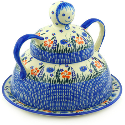 Polish Pottery Cheese Lady 11&quot;