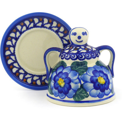 Polish Pottery Cheese Lady 4&quot; UNIKAT