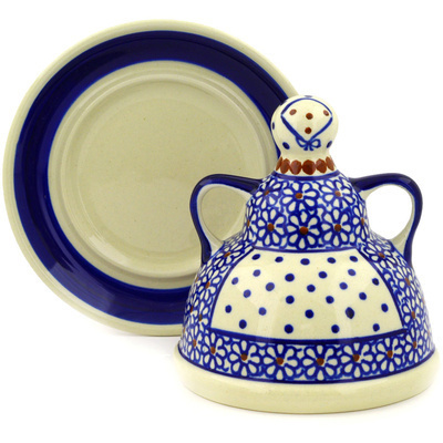 Polish Pottery Cheese Lady 6&quot; Daisy Dreams