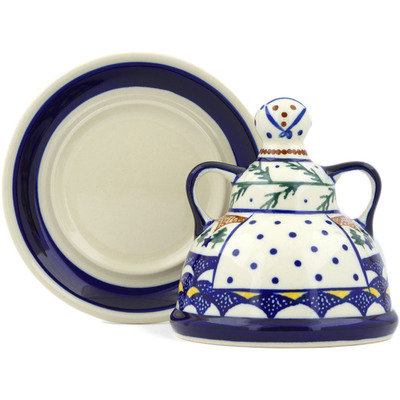 Polish Pottery Cheese Lady 6&quot; Pine Boughs