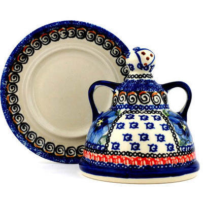 Polish Pottery Cheese Lady 6&quot; Regal Bouquet UNIKAT