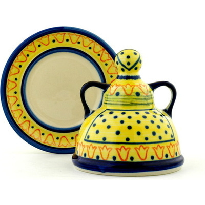 Polish Pottery Cheese Lady 6&quot; Sunny Side Up