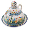 Polish Pottery Cheese Lady 8&quot; Colors Of The Wind UNIKAT