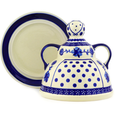 Polish Pottery Cheese Lady 8&quot; Delicate Poppy