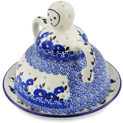 Polish Pottery Cheese Lady 8&quot; Eternal Winter