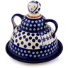 Polish Pottery Cheese Lady 8&quot; Flowering Peacock