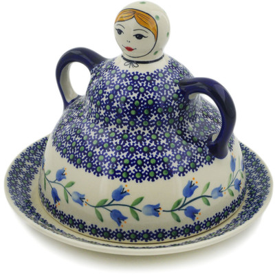Polish Pottery Cheese Lady 8&quot; Sweet Dreams