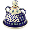 Polish Pottery Cheese Lady 8&quot; Tulip Pair Peacock