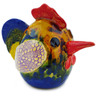 Clay Chicken Figurine 10&quot; Brown