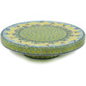 Polish Pottery Chip and Dip and Cake Stand Combo Birds In The Sunset UNIKAT