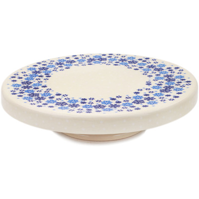 Polish Pottery Chip and Dip and Cake Stand Combo Snowdrift
