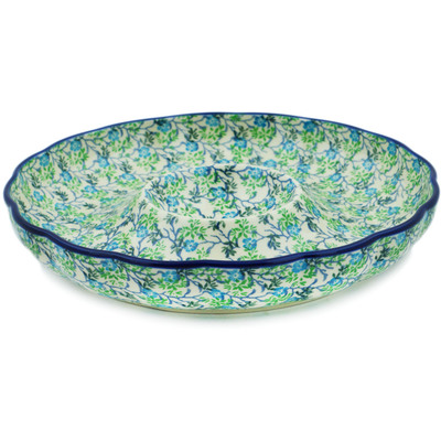 Polish Pottery Chip and Dip Platter 10&quot; Summer Ivy