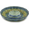 Polish Pottery Chip and Dip Platter 10&quot; Turkish Flowers UNIKAT