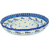 Polish Pottery Chip and Dip Platter 10&quot; Winter Sparrow