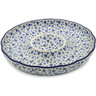 Polish Pottery Chip and Dip Platter 12&quot; Blue Confetti