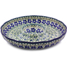 Polish Pottery Chip and Dip Platter 12&quot; Blue Dogwood