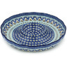 Polish Pottery Chip and Dip Platter 12&quot; Blue Ice