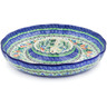 Polish Pottery Chip and Dip Platter 12&quot; Home Sweet Home UNIKAT