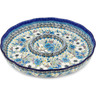 Polish Pottery Chip and Dip Platter 12&quot; Solstice Bloom UNIKAT