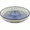 Polish Pottery Chip and Dip Platter 12&quot; Water Tulip