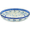 Polish Pottery Chip and Dip Platter 12&quot; Winter Sparrow