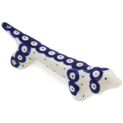 Polish Pottery Chopstick Rest, Knife Rest Blue Eyes