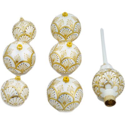 Glass Christmas Ball Ornament 15&quot; Glittering