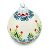Polish Pottery Christmas Ball Ornament 2&quot; Field Horse
