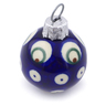 Polish Pottery Christmas Ball Ornament 2&quot; Peacock Eyes
