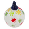 Polish Pottery Christmas Ball Ornament 3&quot; Fall Season Bliss UNIKAT