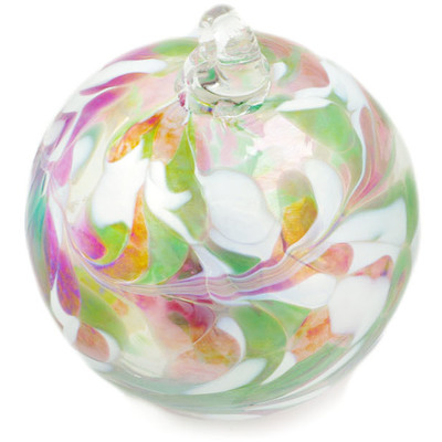 Glass Christmas Ball Ornament 3&quot; Frosty Gold