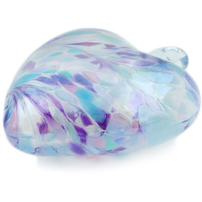 Glass Christmas Ball Ornament 3&quot; Frosty Purple