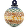 Polish Pottery Christmas Ball Ornament 3&quot; Grecian Sea