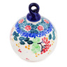 Polish Pottery Christmas Ball Ornament 3&quot;