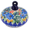 Polish Pottery Christmas Ball Ornament 3&quot; Happy Daisy UNIKAT
