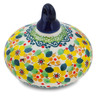 Polish Pottery Christmas Ball Ornament 3&quot; Happy Thoughts UNIKAT