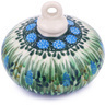 Polish Pottery Christmas Ball Ornament 3&quot; Prairie Land UNIKAT