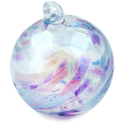 Glass Christmas Ball Ornament 3&quot; Purple