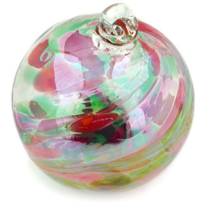 Glass Christmas Ball Ornament 3&quot; Red