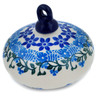 Polish Pottery Christmas Ball Ornament 3&quot; Sapphire Skies