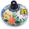 Polish Pottery Christmas Ball Ornament 3&quot; Spring Garden UNIKAT