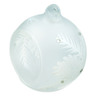 Glass Christmas Ball Ornament 3&quot; White Zirconia