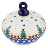 Polish Pottery Christmas Ball Ornament 3&quot; Winter Evergreen