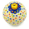 Polish Pottery Christmas Ball Ornament 4&quot; Colorful Night