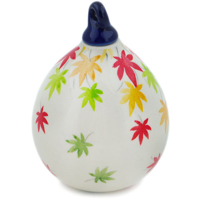 Polish Pottery Christmas Ball Ornament 4&quot; Fall Season Bliss UNIKAT