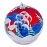 Glass Christmas Ball Ornament 4&quot; Frosty Forest Frolic
